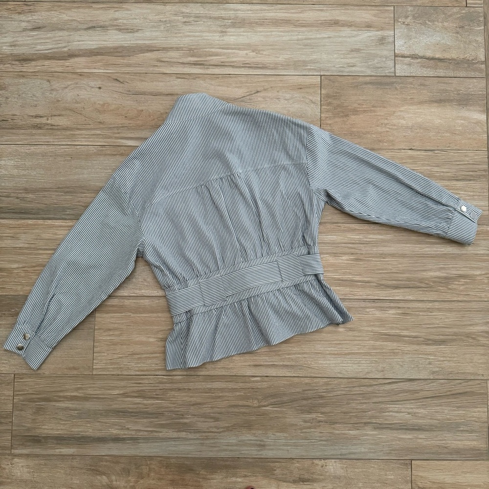 Veronica Beard York Seersucker Bomber Jacket Size Medium - Picture 10 of 16
